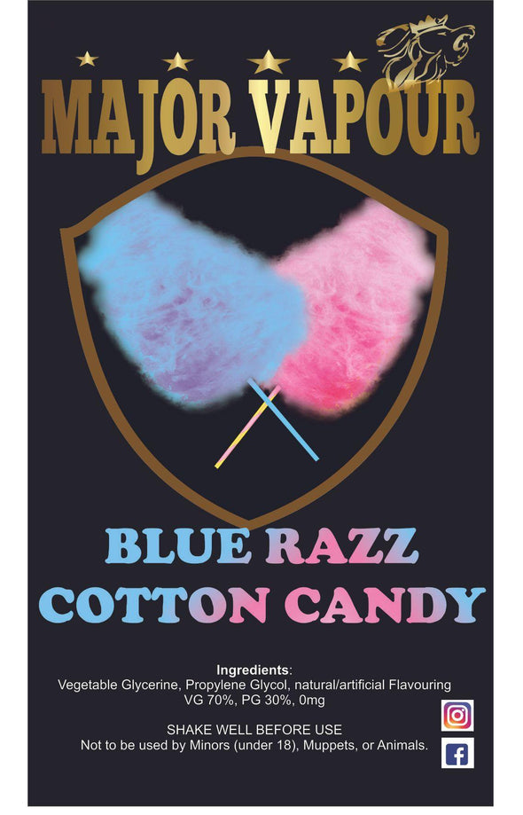 Blue Razz Cotton Candy | Major Vapour